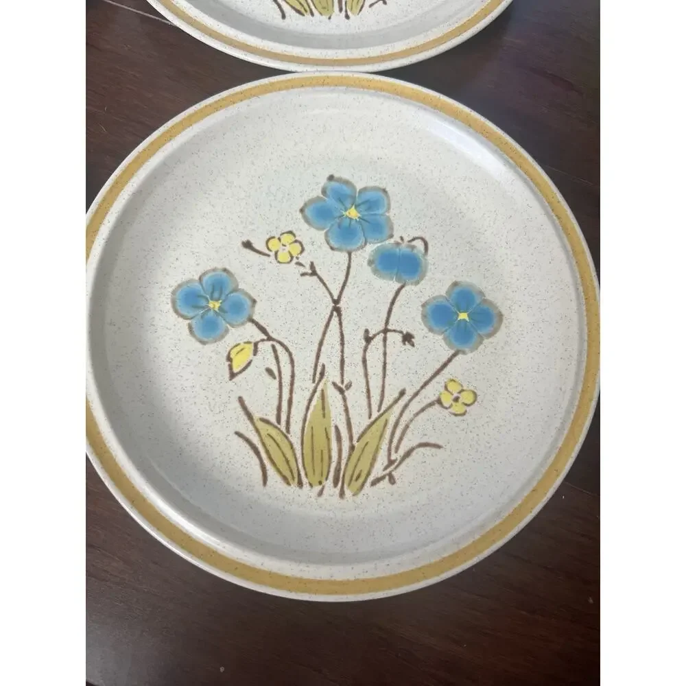 Vintage Hearthside Garden Festival Highland Flowers Salad Plates Set of 6 Japan
